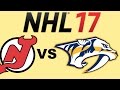 NHL 17 New Jersey Devils Vs Nashville Predators Full Game