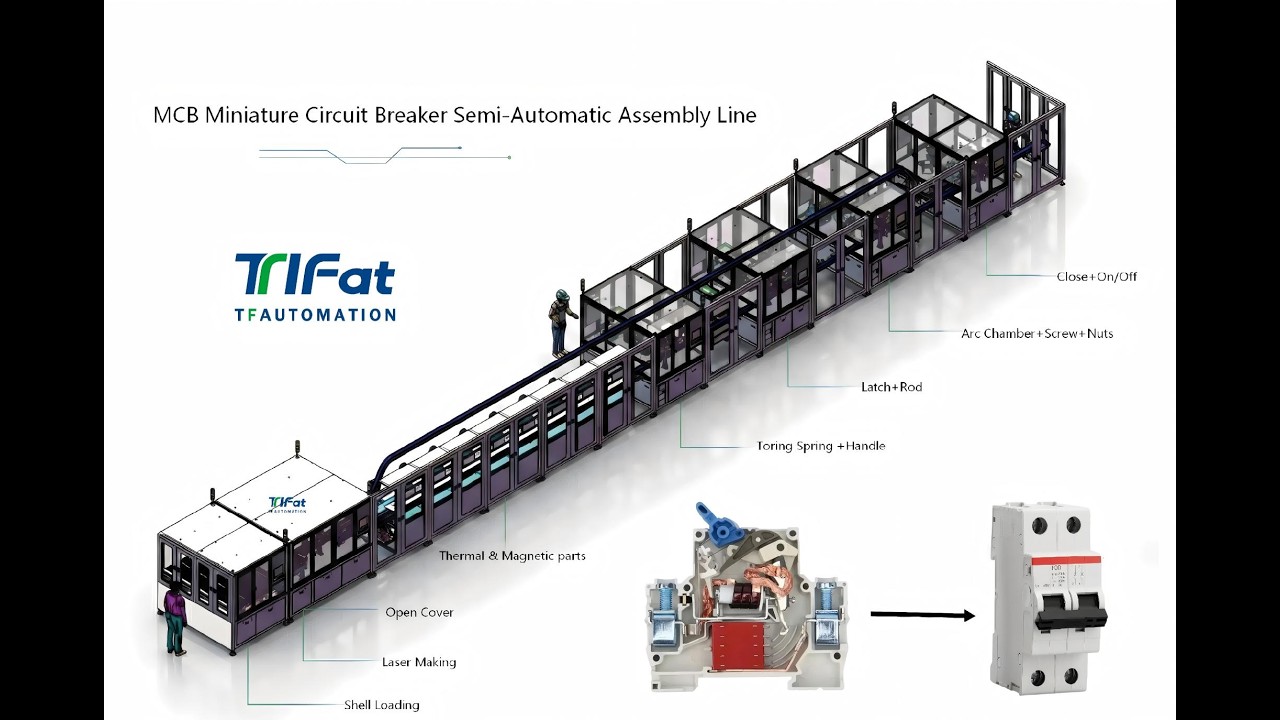 MCB ( Miniature Circuit Breakers ) Fully Automatic Assembly Line | High ...