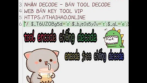Tool Encode Chống Decode | Thái Hào | PHP ENCODE|