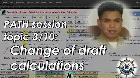 PATH session Topic 3/10: Change of draft due to add/remove weight