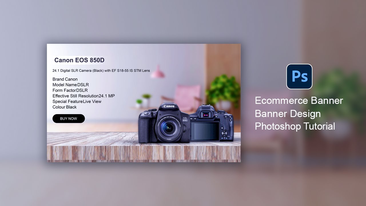 E-commerce product banner design for camera | Social Media Post Design ...