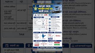 AFCAT 2026 Notification Out 🔥 379 जागा Air Force Bharti 2026 Marathi #jobalert #govtjobs #jobupdate