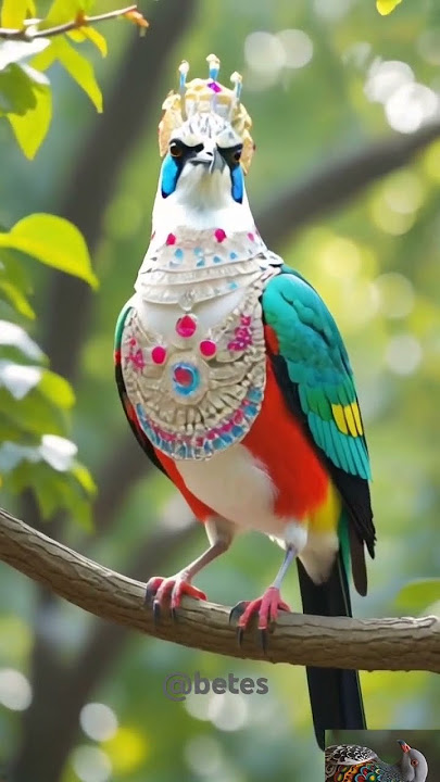 Beautiful colorful bird of paradise #nature #birdslover #oiseau #aiartwork #owl #animals #shorts