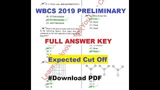 WBCS 2019 ANSWER KEY