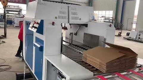 Corrugated Carton Cardboard Box Automatic Folder Gluer Strapping Machine