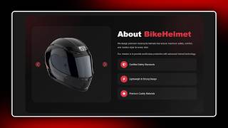 Bike Helmet Store Website Design Part 3 | Responsive About Page Using HTML, CSS & Bootstrap | #DM007