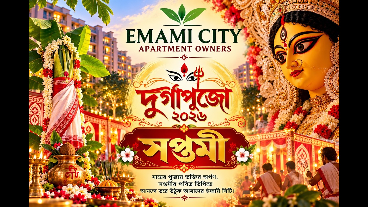 Emami City Durga Puja 2026 ( ECAAO ) COMMITTEE Saptami