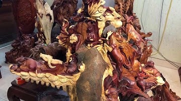 TƯỢNG GỖ 12 CON GIÁP GỖ HƯƠNG TA HÀNG ÔM ĐÁ MÃ 01--XƯỞNG TƯỢNG GỖ-ĐỖ TIẾN THÀNH-ZALO/CALL:0868688137