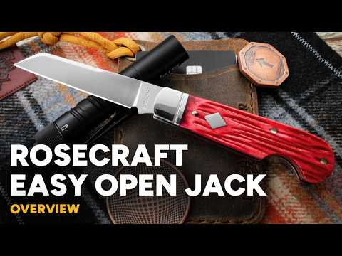 RoseCraft Elk River Easy Open Jack - Traditional Slip Joint Folder Overview