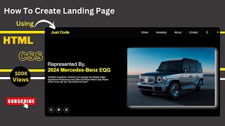 How to Create Mercedes-Benz Car Landing Page with HTML, CSS, and JavaScript |Just Code| Modern UI/UX Guide