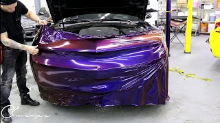 BIGGEST EVER Camaro Front Bumper Wrap With Inlay And Knifless Tape