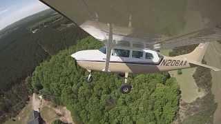 Flying the Cessna 206 Stationair around Eagles Landing Airport 4Y9 in Northern Michigan