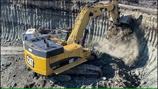 Caterpillar 374D Excavator Loading Overburden in the Mine - Interkat SA