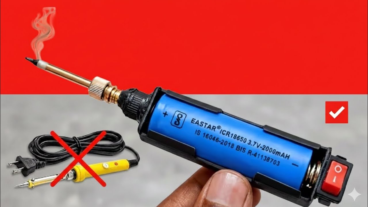 تحويل محول كهربائي الى كاوية لحام قصدير-صنع كاوي لحام من محول ترنسفور(كاوية لحام صنع يدوي)