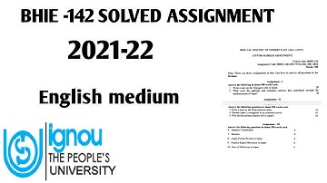 BHIE-142 SOLVED ASSIGNMENT|| English medium|| bhie-142 English medium solved assignment IGNOU