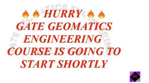 GATE Geomatics Engineering Course