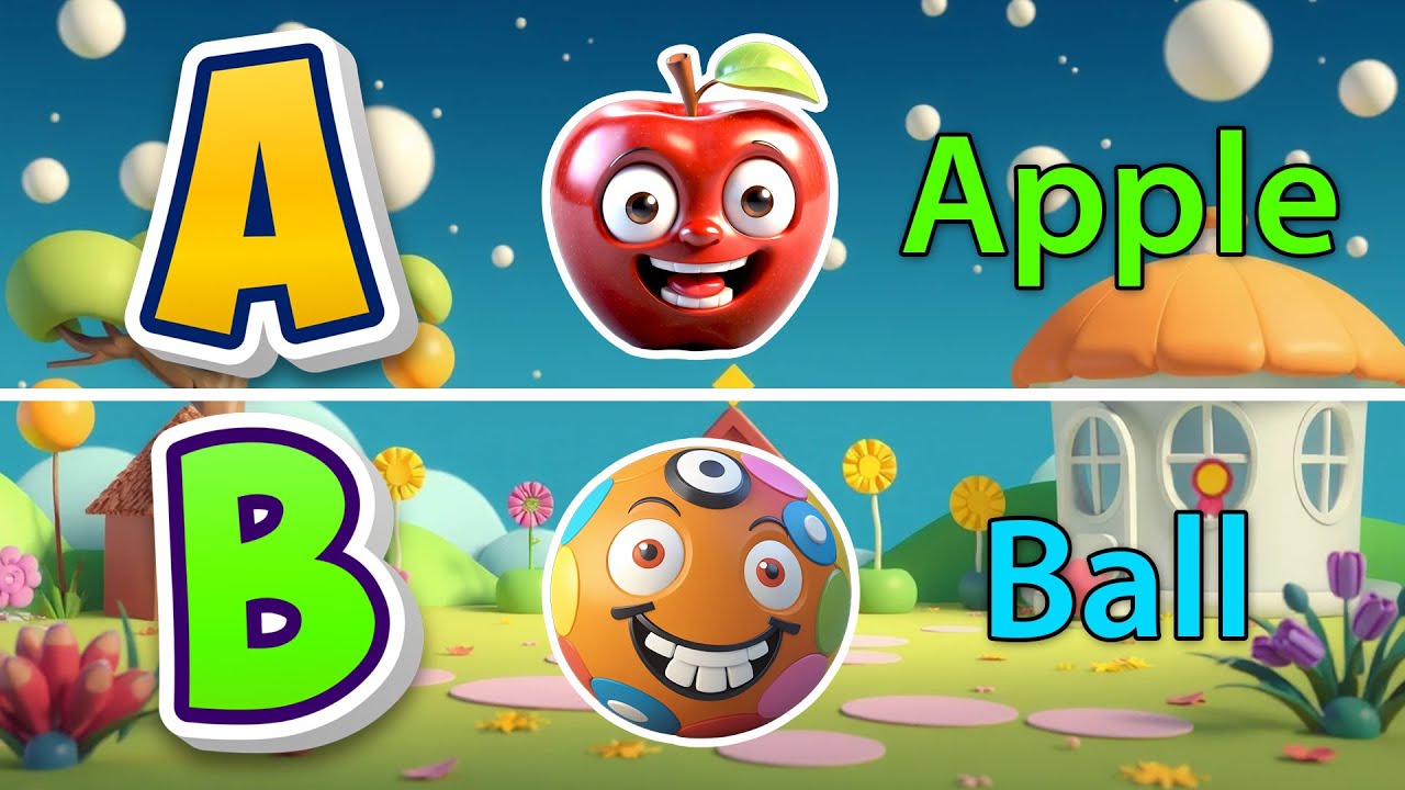 A is for Apple A B C | Fun ABC Alphabet Song for Kids | Learn A to Z ...