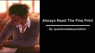 (Complete) Always Read the Fine Print - Full Unabridged Harry Potter Audiobook