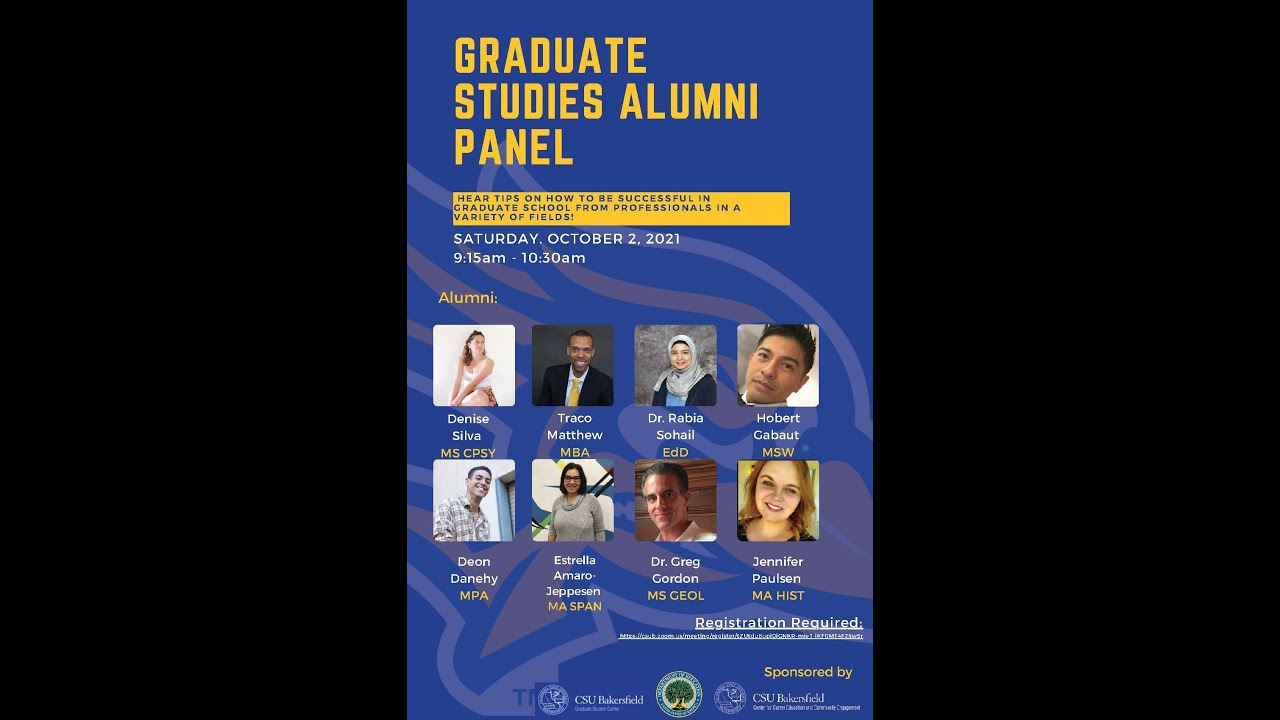 Graduate Program Alumni Panel - YouTube