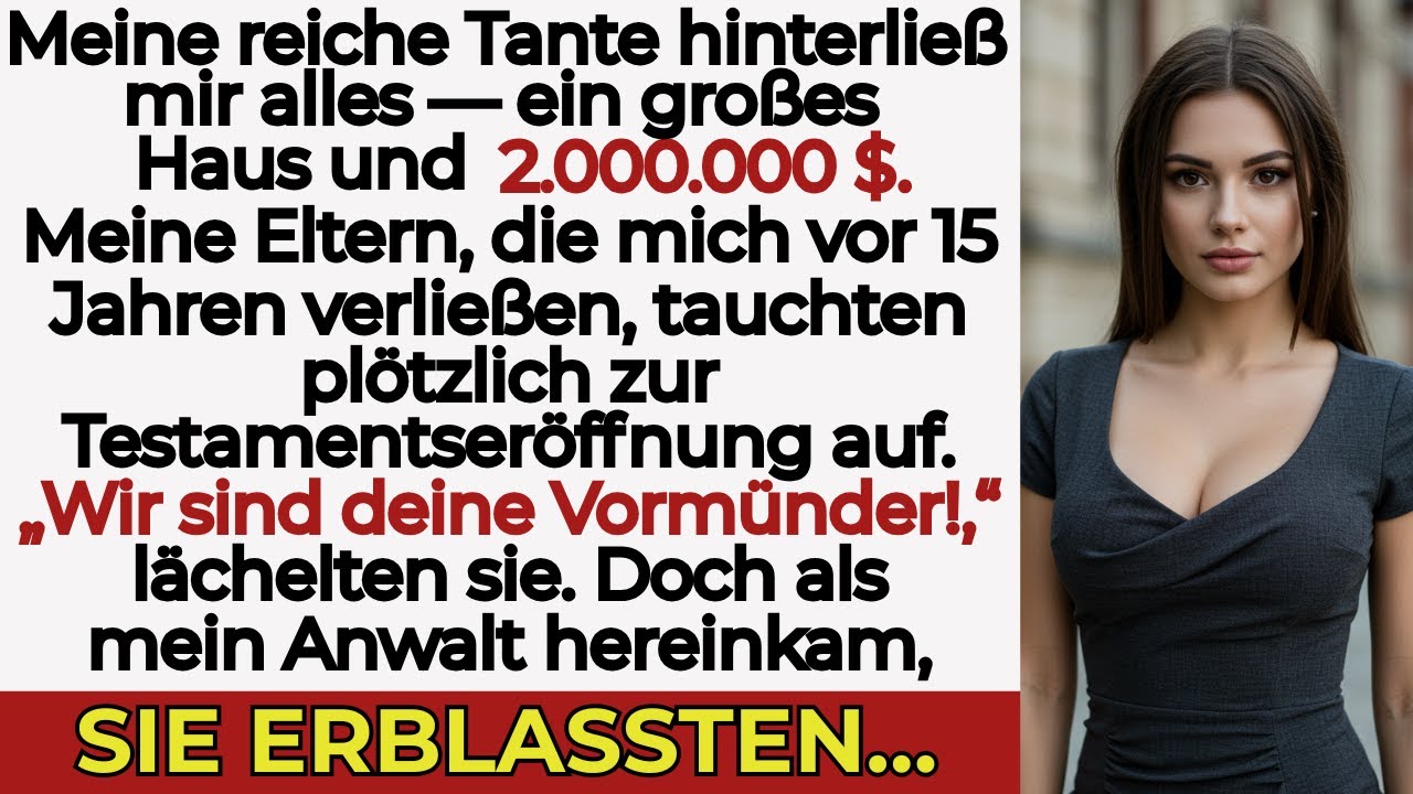 „Meine reiche Tante setzte mich als Erben ein — plötzlich stand meine Familie vor mir…“