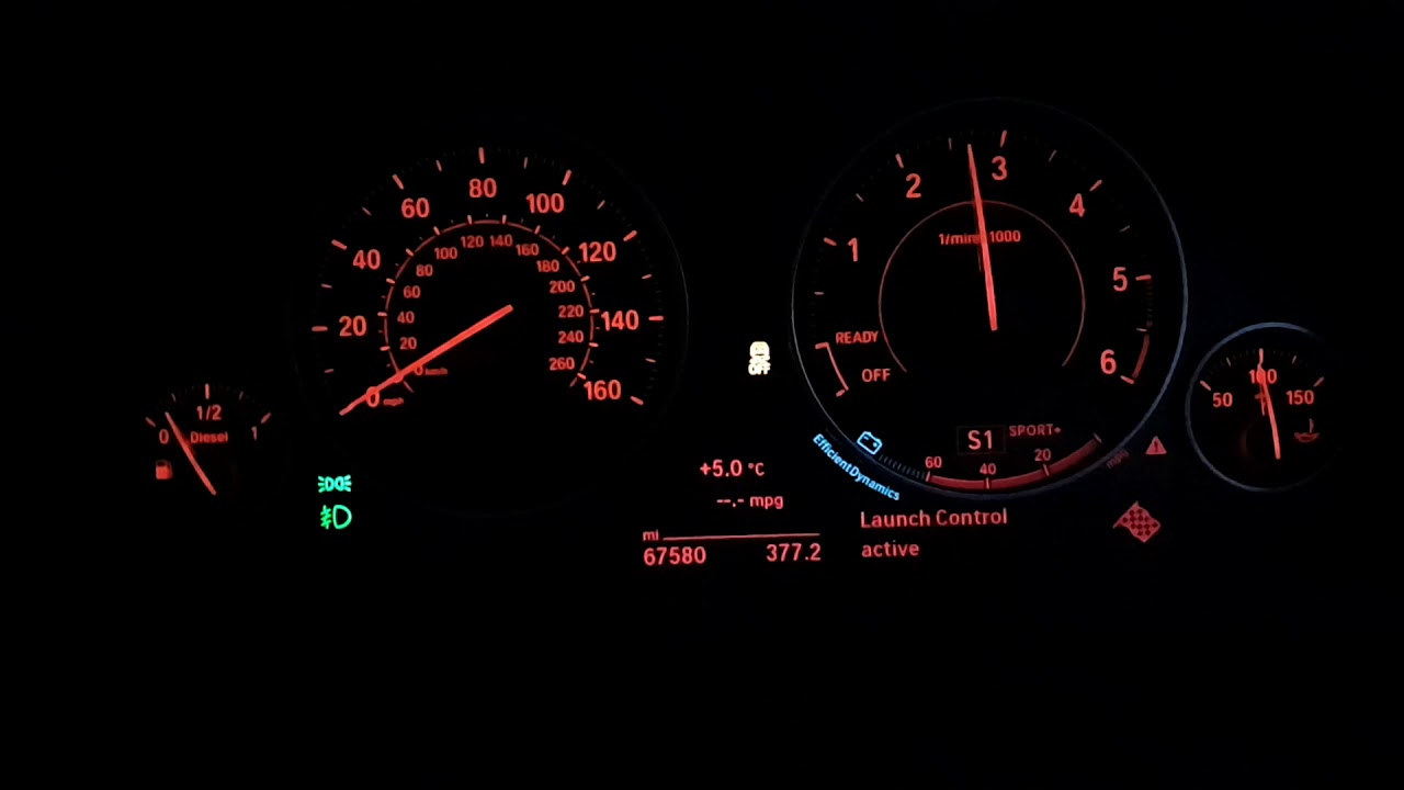 BMW F30 335d 0-60 Launch Control