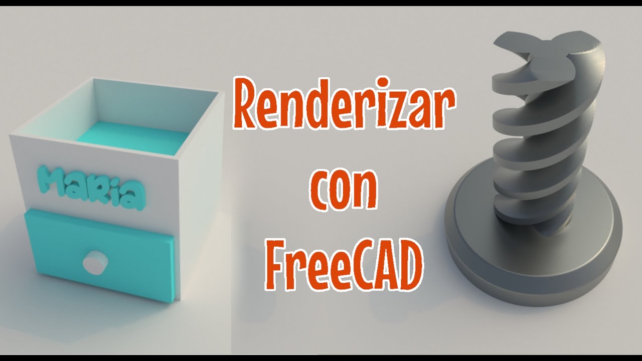 Freecae Rendering Renderizar con FreeCAD - YouTube