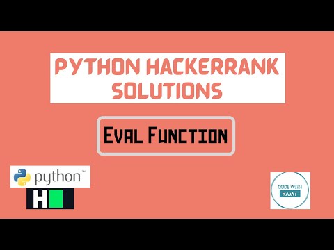 Learn Python | Eval function | Hackerrank Python Solution