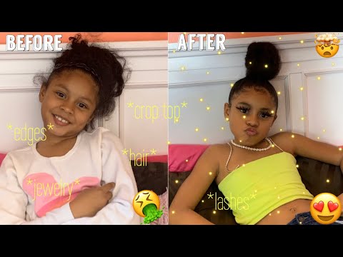 turning my 8 YR OLD cousin into a IG BADDIE 😍 - YouTube