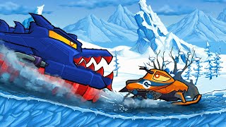 Car Eats Car Winter Adventure Gameplay