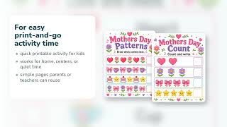 Heart Bouquet Activity Pages Mothers Day Activity Sheets Printable PDF Etsy 14