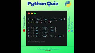 Python Quiz | Day 50| What is the output of following code ? Profile