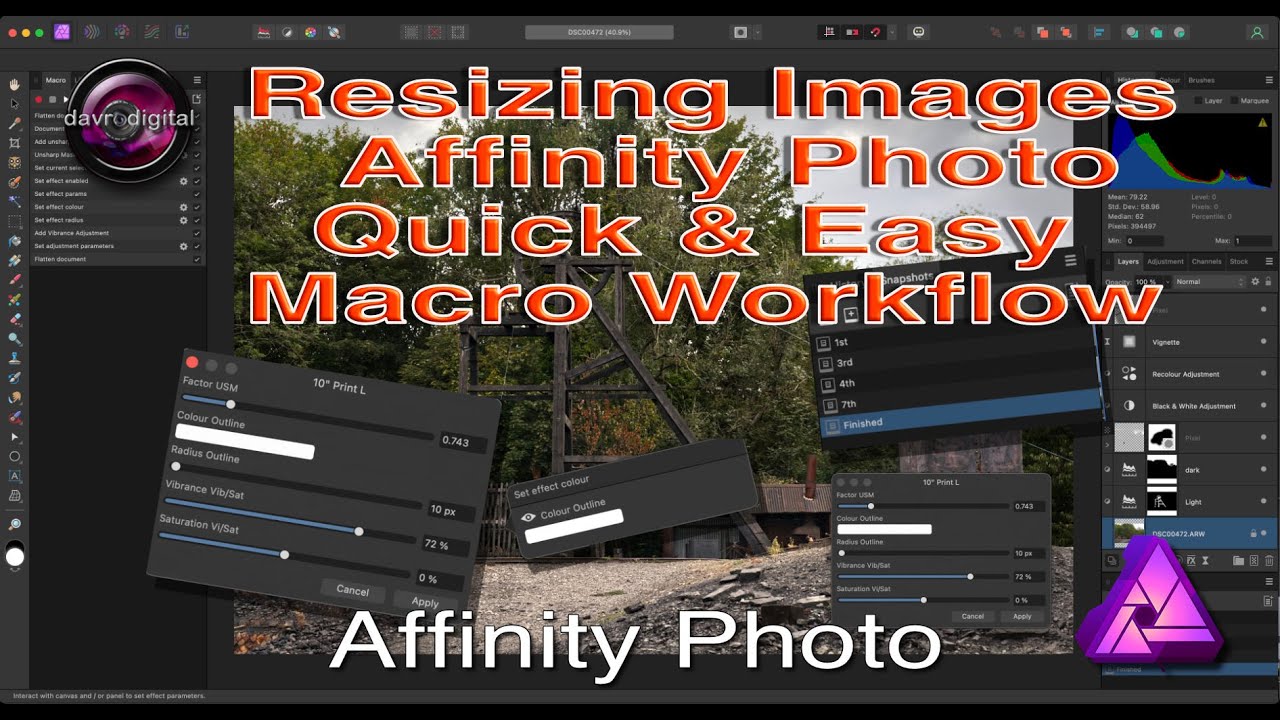 Resize Images Affinity Photo | Quick Macro Workflow - YouTube