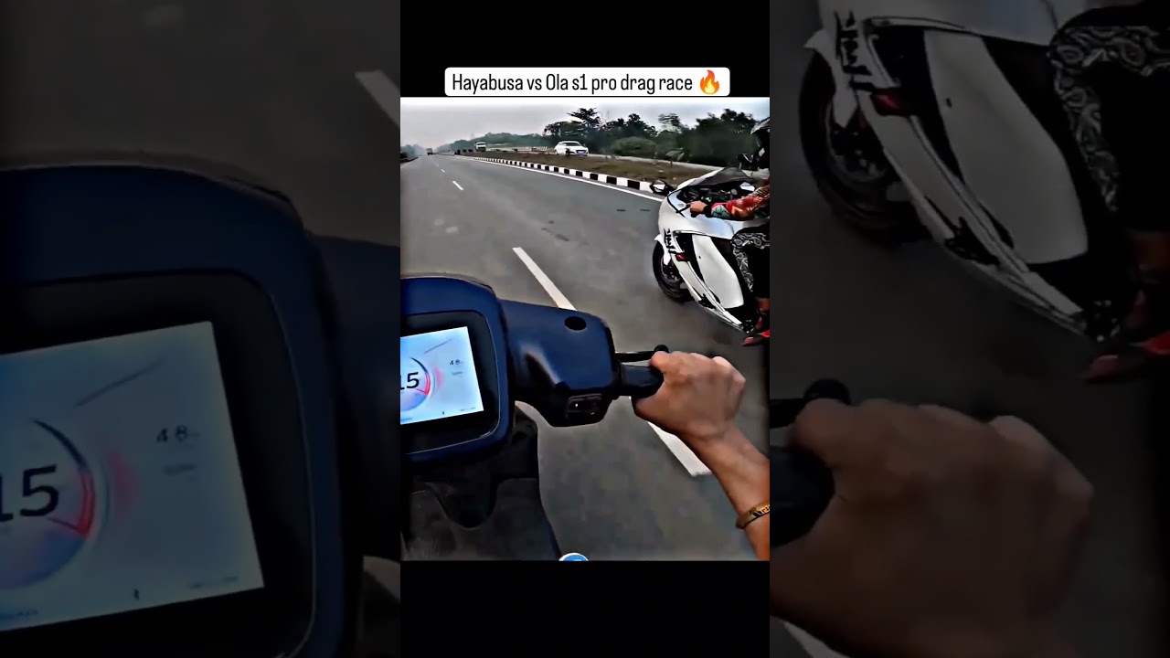 Ola S1 Pro vs Hayabusa Drag Race Showdown - Who Wins ? 