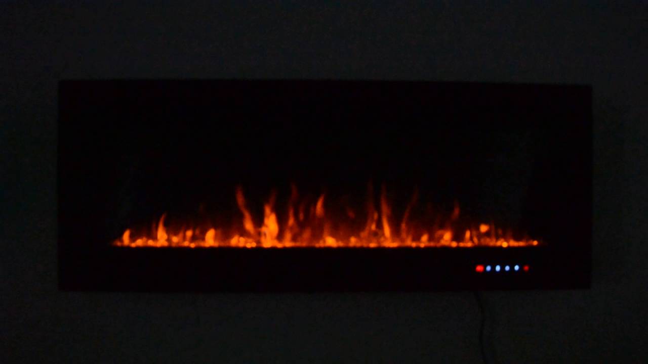 PREMIUM WALL MOUNTED ELECTRIC FIRE FLAMES IN THE DARK YouTube
