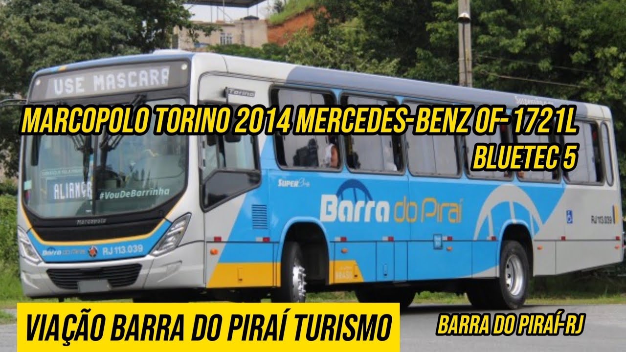 ✅️[ Conservatória X Barra do Piraí ] Marcopolo Torino 2014 Mercedes-Benz OF-1721L Bluetec 5