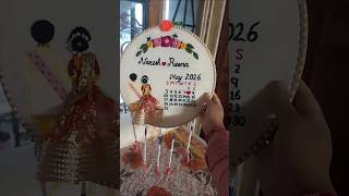 Wedding Couple Embroidery Hoops🥰#diy #embroidery #wedding #viral #trending #hoops #craft #art #new