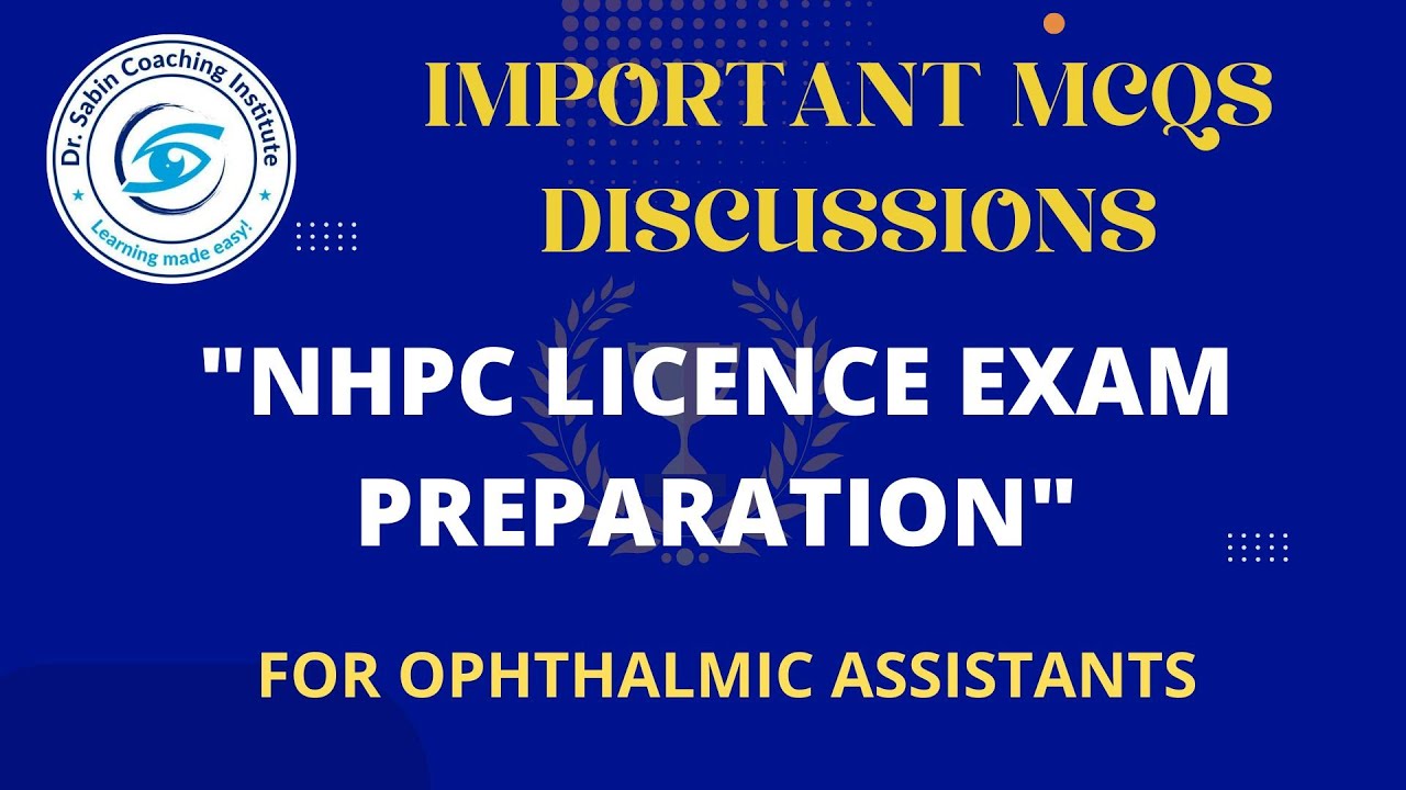 NHPC License preparation for OA (PCL in Optometry) // MCQs Discussions // Dr Sabin Coaching