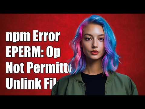 npm - Error: EPERM: operation not permitted, unlink