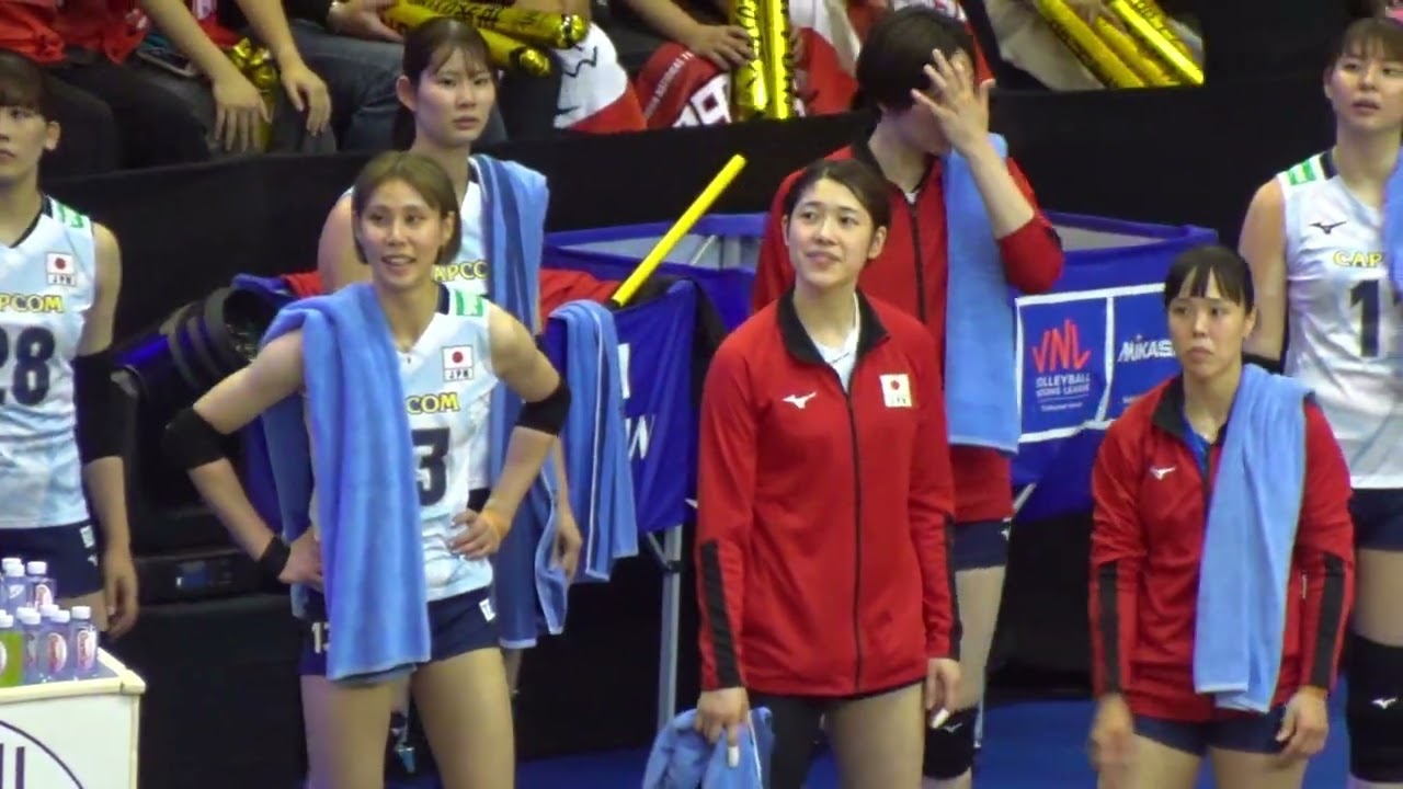 『日本がポイントで和田 北窓 秋本 深澤 山田が可愛いダンス』【バレーボール日本代表】ネイションズリーグ JAPAN vs Poland 【VOLLEYBALL】2025/07/19