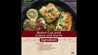 Baked Cod with Lemon and Garlic