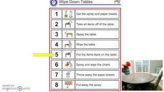 Wiping Down Table