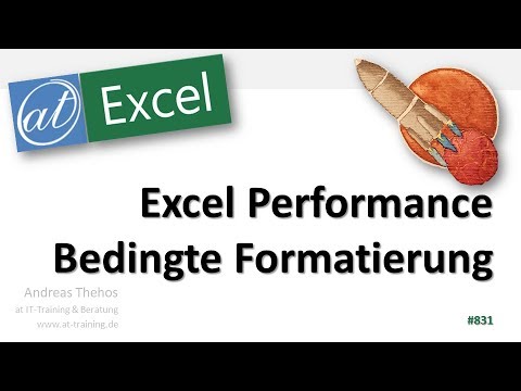 Video: Verlangsamt die bedingte Formatierung Excel?