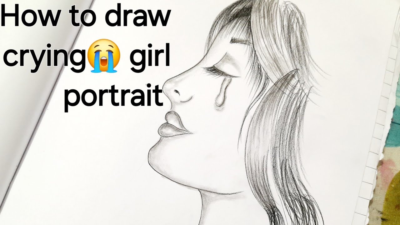 "Draw a Sad Girl Face with Tears – Simple Tutorial for Beginners"