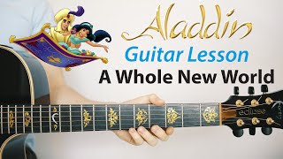 A Whole New World: Aladdin ?Acoustic Guitar Lesson (PLAY-ALONG, How To Play)