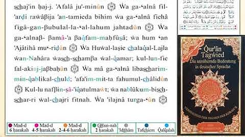 ختمة من مصحف التجويد باللغة الألمانية الصفحة رقم 324