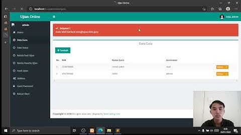 Aplikasi Sistem Informasi Ujian Online berbasis Codeigniter