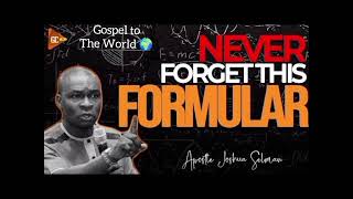 Never Forget This formula - Apostle Joshua Selman