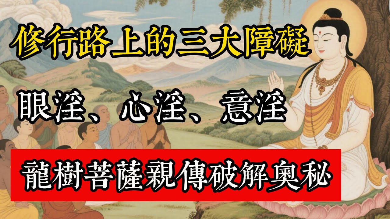 修行路上的三大障礙：眼淫、心淫、意淫，龍樹菩薩親傳破解奧秘！#佛教 #佛家 #佛法 #佛學知識 #佛學智慧 #修心修行 #佛教文化 #禪悟人生 #傳統文化