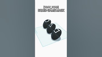 [1DAY_1CAD] SQUID GAME MASK #shorts #tinkercad #project