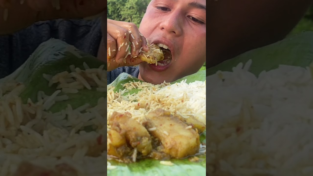 I Eating Pork Fry Curry 400gram with Basmati Rice